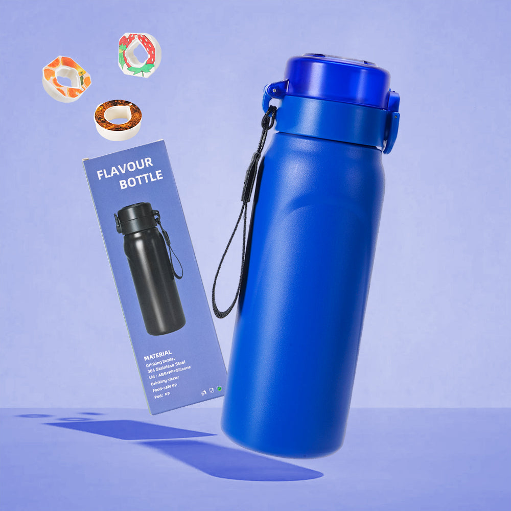 FlavorMistBottle 750ml SCNT Water Bottle with 15 Flavor Pods & 1 Sleeve