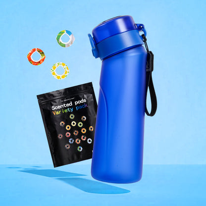FlavorMist 750ml Scent-Based Taste Water Bottle with 10 Random Flvors & Sleeve