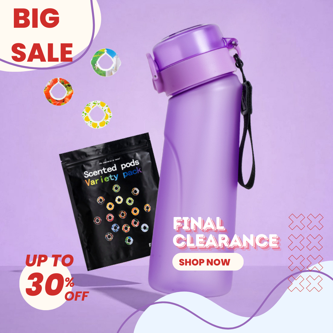 FlavorMistBottle 750ml SCNT Water Bottle with 15 Flavor Pods & 1 Sleeve