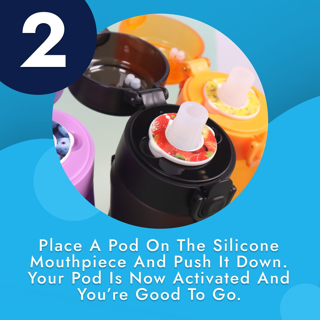 FlavorMistBottle 750ml SCNT Water Bottle with 15 Flavor Pods & 1 Sleeve